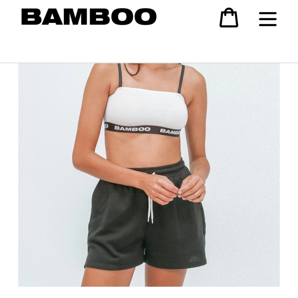 Bamboo convertible white bandeau top